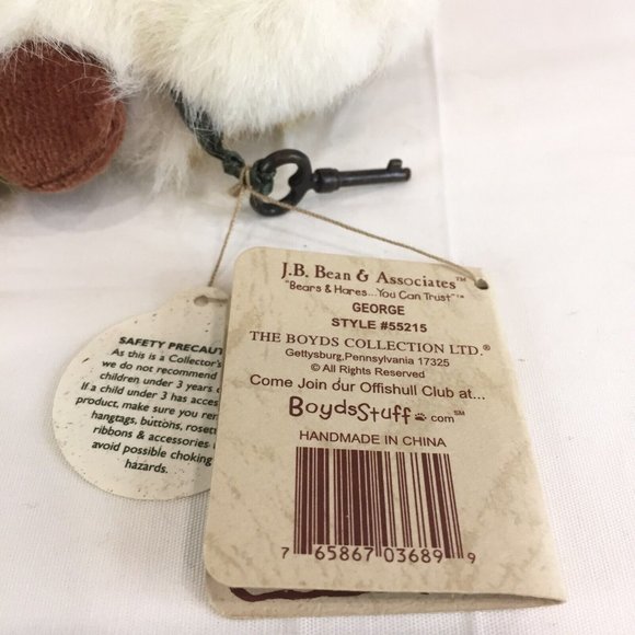 New Boyds Bear GEORGE Plush 7" Guinea Pig w Key 55215 Realistic Stuffed Animal - Picture 7 of 10